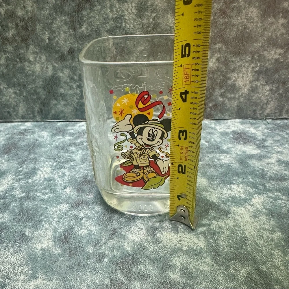 Disney Mickey Mouse Glass Tumblers - Red, Yellow, Green